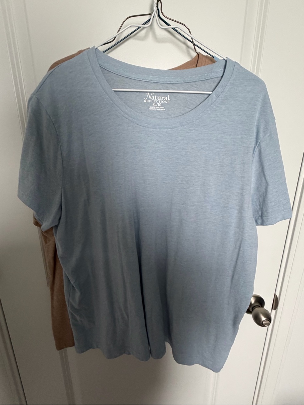 👚Natural Reflections Women’s Icy Light Blue Short Sleeve Crew Tee